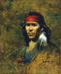 Pueblo Man with Eagle Feather by David Laffel OPAM