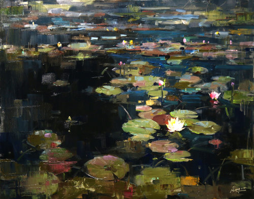 Symphonic Water Lilies by Qiang Huang OPA